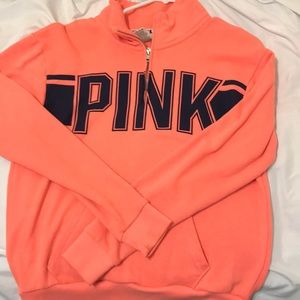 PINK quarter zip hoodie